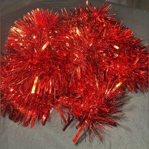 🎄❤️🎄 12’ Red Christmas Garland Tinsel EPC One Piece